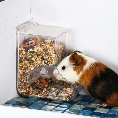 Hamster Feeder,Automatic Food Dispenser Plastic Bowl ,Suitable for Feeding Hamsters, Guinea Pigs, Pigeons, Parrots, Hedgehog,And Other Small Animals (400ML)